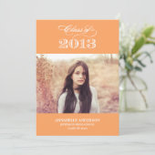 Invitation Classy Script Graduation (Debout devant)