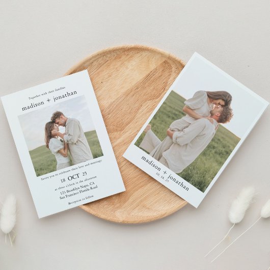 Invitation Classy Simple 2 Mariage photo