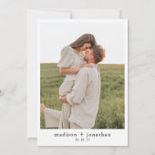 Invitation Classy Simple 2 Mariage photo (Dos)