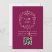 Invitation Classy Wine Beige Old Money Luxury QR Code Wedding (Dos)