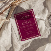 Invitation Classy Wine Old Money Luxury Retro Photo Wedding