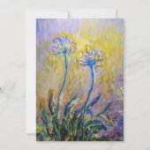 Invitation Claude Monet - Agapanthus (Devant)
