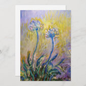 Invitation Claude Monet - Agapanthus (Devant / Derrière)