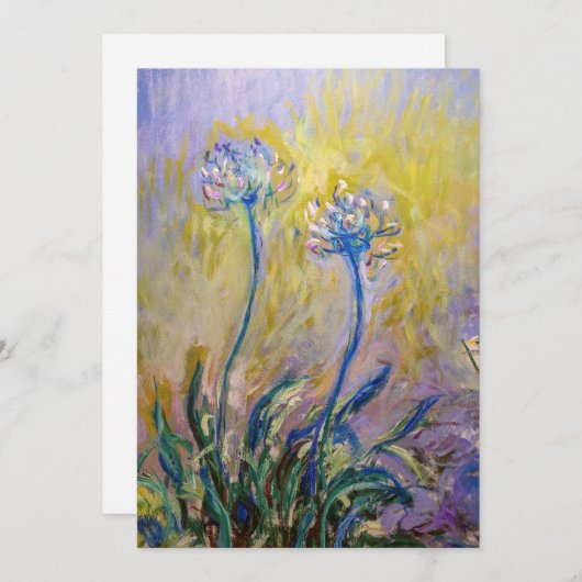 Invitation Claude Monet - Agapanthus (Devant / Derrière)