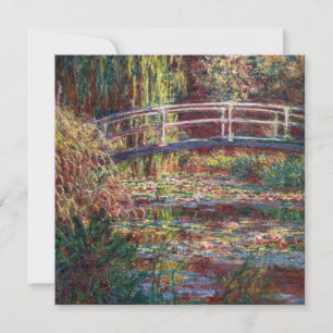 Invitation Claude Monet - Bassin aux nymphéas, harmonie rose