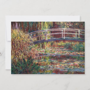 Invitation Claude Monet - Bassin aux nymphéas, harmonie rose