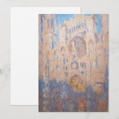 Invitation Claude Monet - Cathédrale de Rouen au coucher du s (Devant / Derrière)