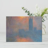 Invitation Claude Monet - Chambres du Parlement Londres (Debout devant)