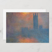 Invitation Claude Monet - Chambres du Parlement Londres (Devant / Derrière)