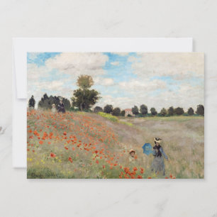 Invitation Claude Monet - Champ de coquelicots