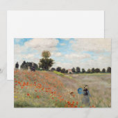 Invitation Claude Monet - Champ de coquelicots (Devant / Derrière)