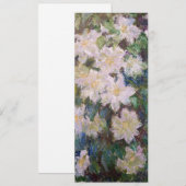 Invitation Claude Monet - Clématite blanche (Devant / Derrière)