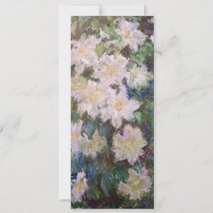 Invitation Claude Monet - Clématite blanche