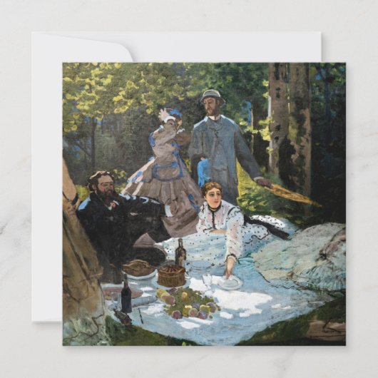 Invitation Claude Monet - Déjeuner sur l'herbe, panneau droit (Devant)