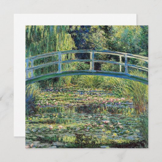Invitation Claude Monet - Etang Lily et Pont Japonais (Devant / Derrière)