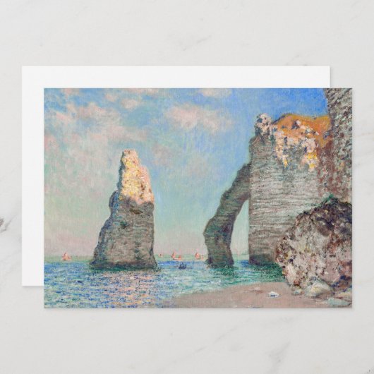 Invitation Claude Monet - Falaises à Etretat (Devant / Derrière)