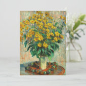 Invitation Claude Monet - Fleurs d'artichauts de Jérusalem (Debout devant)