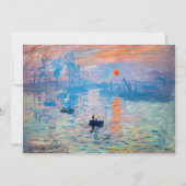 Invitation Claude Monet - Impression, lever de soleil (Devant)