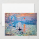 Invitation Claude Monet - Impression, soleil levant (Devant / Derrière)