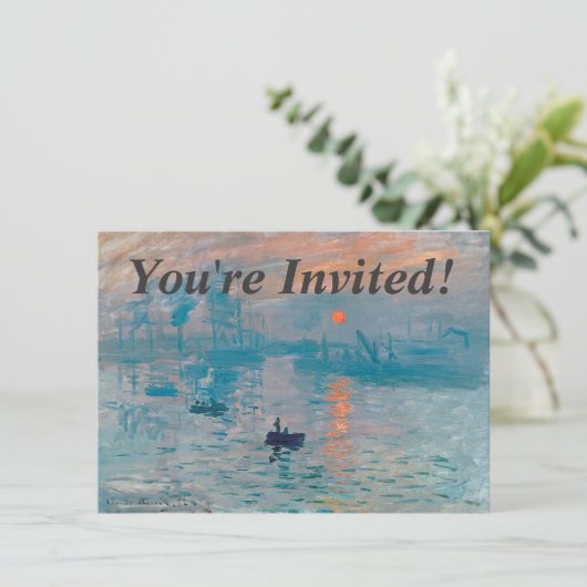 Invitation Claude Monet Impression Sunrise Français (Debout devant)