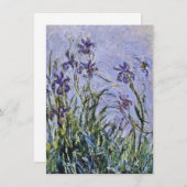 Invitation Claude Monet - Iris Mauves (Devant / Derrière)
