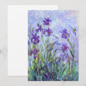 Invitation Claude Monet - Iris Mauves / Iris Lilac (Devant / Derrière)