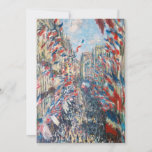 Invitation Claude Monet - La Rue Montorgueil - Paris<br><div class="desc">La rue Montorgueil a Paris fete du 30 juin 1878. Par Claude Monet en 1878.</div>