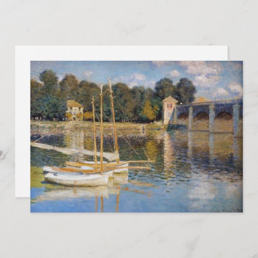 Invitation Claude Monet - Le pont Argenteuil (Devant / Derrière)