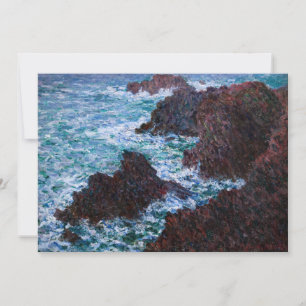 Invitation Claude Monet - Les Rochers à Belle-Ile, Côte sauva