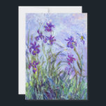 Invitation Claude Monet - Lilac Irises / Iris Mauves<br><div class="desc">Lilac Irises / Iris Mauves - Claude Monet,  1914-1917</div>