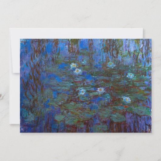 Invitation Claude Monet - Lys d'Eau Bleue (Devant)
