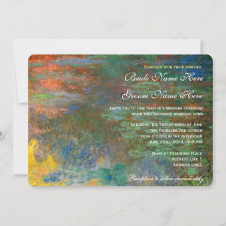 Invitation Claude Monet mariage vintage nénuphar