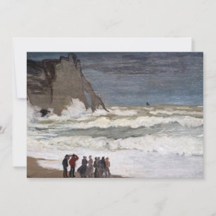 Invitation Claude Monet - Mer agitée à Etretat