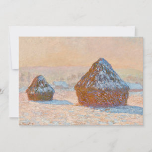 Invitation Claude Monet - Meules, Effet de Neige, Le Matin