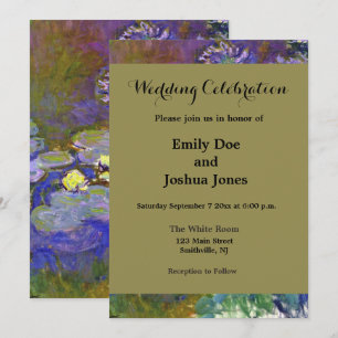 Invitation Claude Monet Nymphéas Agapanthes