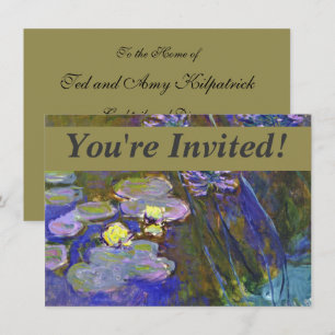 Invitation Claude Monet Nymphéas Agapanthes