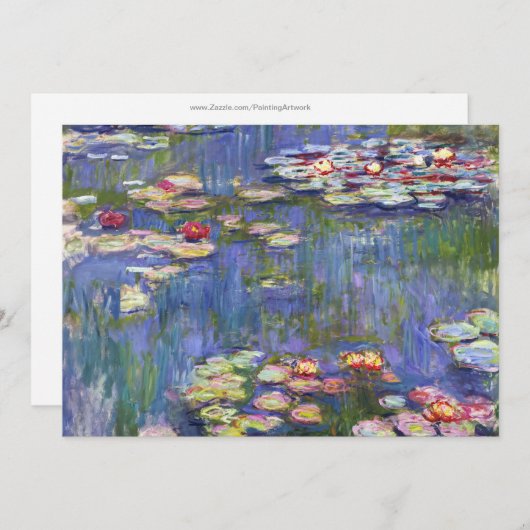 Invitation Claude Monet - Nymphéas / Nymphéas (Devant / Derrière)