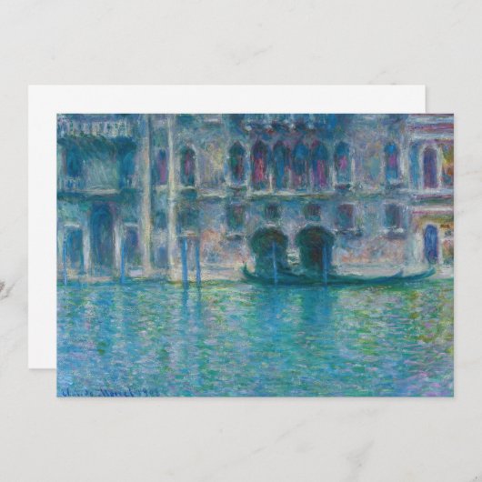 Invitation Claude Monet - Palazzo da Mula (Devant / Derrière)