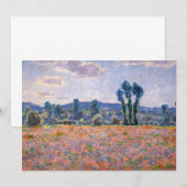 Invitation Claude Monet - Poppy Field 1890 (Giverny) (Devant / Derrière)