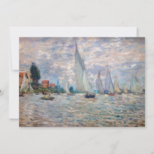 Invitation Claude Monet - Régate de bateaux à Argenteuil (Devant)