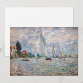 Invitation Claude Monet - Régate de bateaux à Argenteuil (Devant / Derrière)
