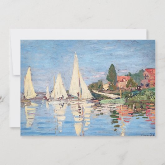 Invitation Claude Monet - Régates à Argenteuil (Devant)