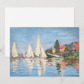 Invitation Claude Monet - Régates à Argenteuil (Devant / Derrière)