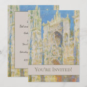 Invitation Claude Monet Rouen Cathedral Portal Morning Light (Devant / Derrière)