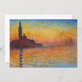 Invitation Claude Monet - San Giorgio Maggiore à Dusk (Devant / Derrière)