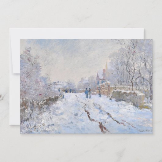 Invitation Claude Monet - Scène de neige à Argenteuil (Devant)