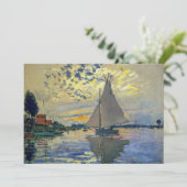 Invitation Claude Monet - Voilier au Petit-Gennevilliers (Debout devant)