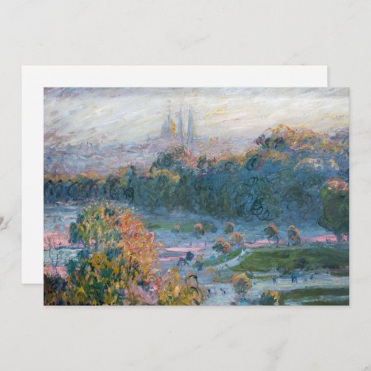 Invitation Claude Monet - Vue des Tuileries, étude (Devant / Derrière)