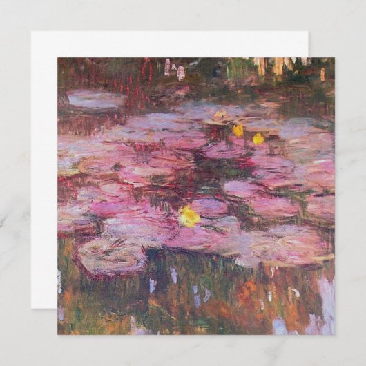 Invitation Claude Monet - Water Lilies 1917 (Devant / Derrière)