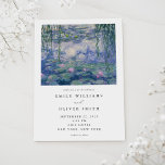 Invitation Claude Monet Water Lilies Mariage<br><div class="desc">Élégant faire-part de mariage moderne avec peinture Claude Monet Water Lilies</div>